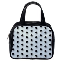 Black And White Polka-dot  Classic Handbags (one Side)