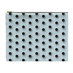 Black And White Polka-dot  Cosmetic Bag (xl) by OCDesignss