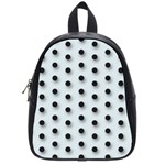 Black and white Polka-dot  School Bags (Small)  Front