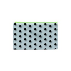 Black And White Polka-dot  Cosmetic Bag (xs)