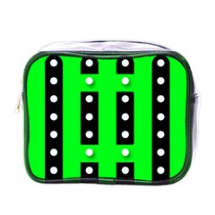 Florescent Green Polka-dot  Mini Toiletries Bags