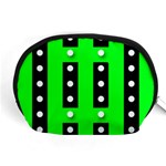 Florescent Green Polka-dot  Accessory Pouches (Medium)  Front