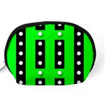 Florescent Green Polka-dot  Accessory Pouches (Medium)  Back