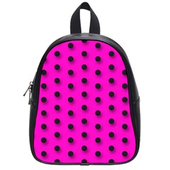 Hot Pink Black Polka-dot  School Bags (small)  by OCDesignss