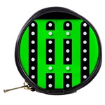 Florescent Green Black Polka-dot  Mini Makeup Bags Back