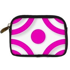 Florescent Pink White Abstract  Digital Camera Cases