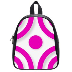 Florescent Pink White Abstract  School Bags (small) 