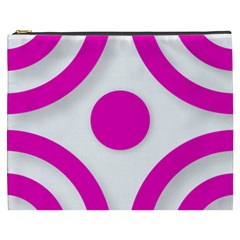 Florescent Pink White Abstract  Cosmetic Bag (xxxl) 