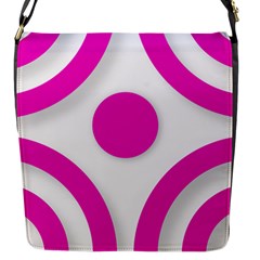 Florescent Pink White Abstract  Flap Messenger Bag (s)