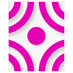 Florescent Pink White Abstract  Drawstring Bag (small)