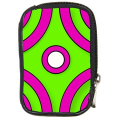 Neon Green Black Pink Abstract  Compact Camera Cases