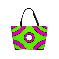 Neon Green Black Pink Abstract  Shoulder Handbags