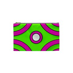 Neon Green Black Pink Abstract  Cosmetic Bag (small) 