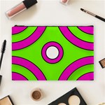 Neon Green Black Pink Abstract  Cosmetic Bag (Large)  Front