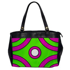 Neon Green Black Pink Abstract  Office Handbags