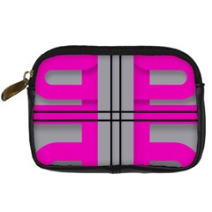 Florescent Pink Grey Abstract  Digital Camera Cases