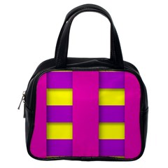 Florescent Pink Purple Abstract  Classic Handbags (one Side)