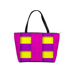 Florescent Pink Purple Abstract  Shoulder Handbags