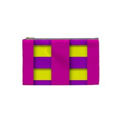 Florescent Pink Purple Abstract  Cosmetic Bag (small) 