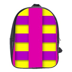 Florescent Pink Purple Abstract  School Bags(large) 