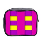 Florescent Pink Purple Abstract  Mini Toiletries Bag 2-Side Back