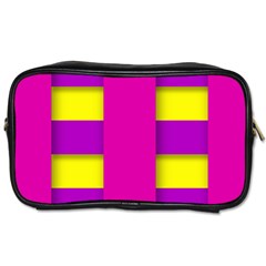 Florescent Pink Purple Abstract  Toiletries Bags 2-side