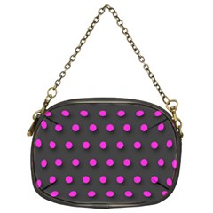 Pink Grey Polka-dot  Chain Purses (two Sides) 