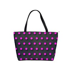 Pink Grey Polka-dot  Shoulder Handbags