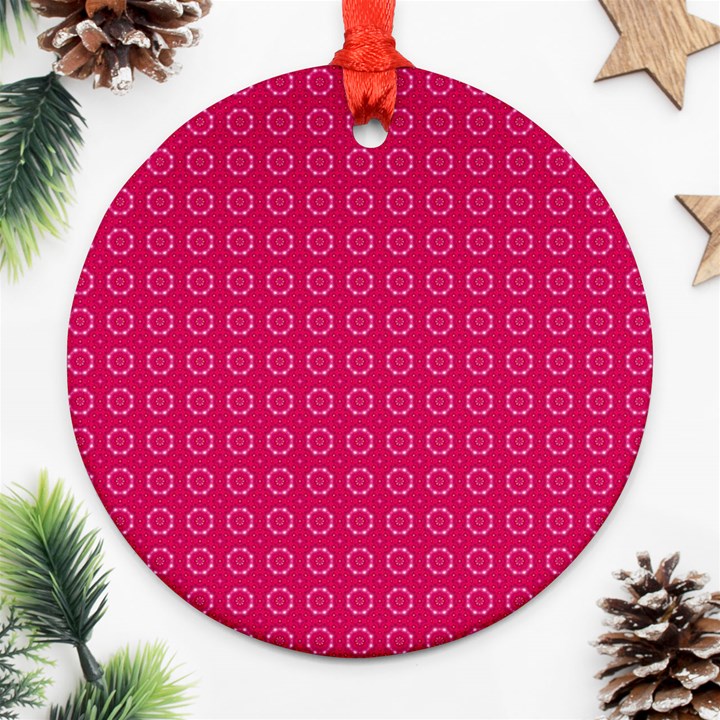 Cute Pattern Gifts Round Ornament (Two Sides) 