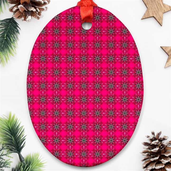 Cute Pattern Gifts Oval Ornament (Two Sides)