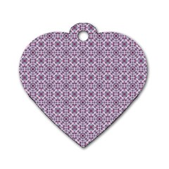 Cute Pattern Gifts Dog Tag Heart (one Side)