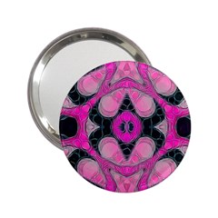 Pink Black Abstract  2 25  Handbag Mirrors