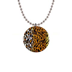 Brown Cheetah Abstract  Button Necklaces by OCDesignss