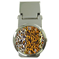 Brown Cheetah Abstract  Money Clip Watches