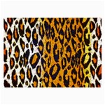 Brown Cheetah Abstract  Large Glasses Cloth (2-Side) Front