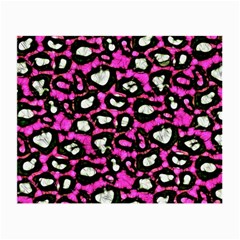 Pink Black Cheetah Abstract  Small Glasses Cloth by OCDesignss