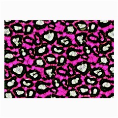 Pink Black Cheetah Abstract  Large Glasses Cloth