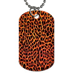 Red And Black Abstract  Dog Tag (two Sides)