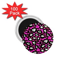 Pink Black Cheetah Abstract  1 75  Magnets (100 Pack) 