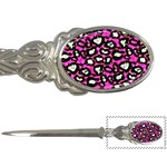 Pink Black Cheetah Abstract  Letter Openers Front