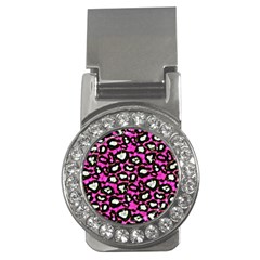 Pink Black Cheetah Abstract  Money Clips (cz) 