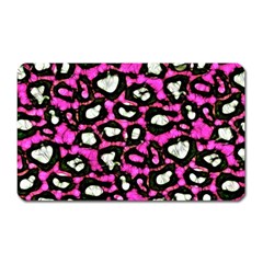 Pink Black Cheetah Abstract  Magnet (rectangular)