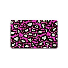 Pink Black Cheetah Abstract  Magnet (name Card)