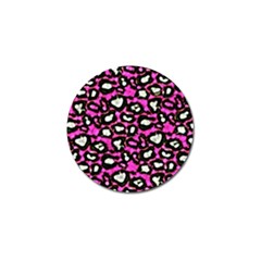 Pink Black Cheetah Abstract  Golf Ball Marker (4 Pack)