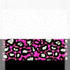 Pink Black Cheetah Abstract  Rectangular Jigsaw Puzzl