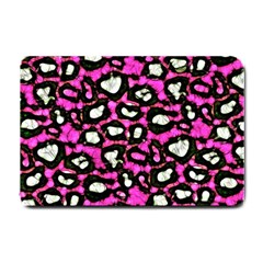 Pink Black Cheetah Abstract  Small Doormat 