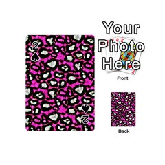 Pink Black Cheetah Abstract  Playing Cards 54 (mini) 