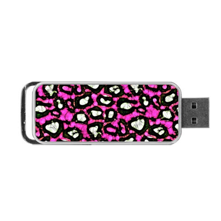 Pink Black Cheetah Abstract  Portable USB Flash (One Side)