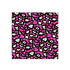 Pink Black Cheetah Abstract  Satin Bandana Scarf