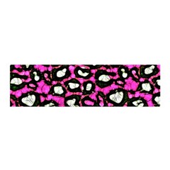 Pink Black Cheetah Abstract  Satin Scarf (oblong)